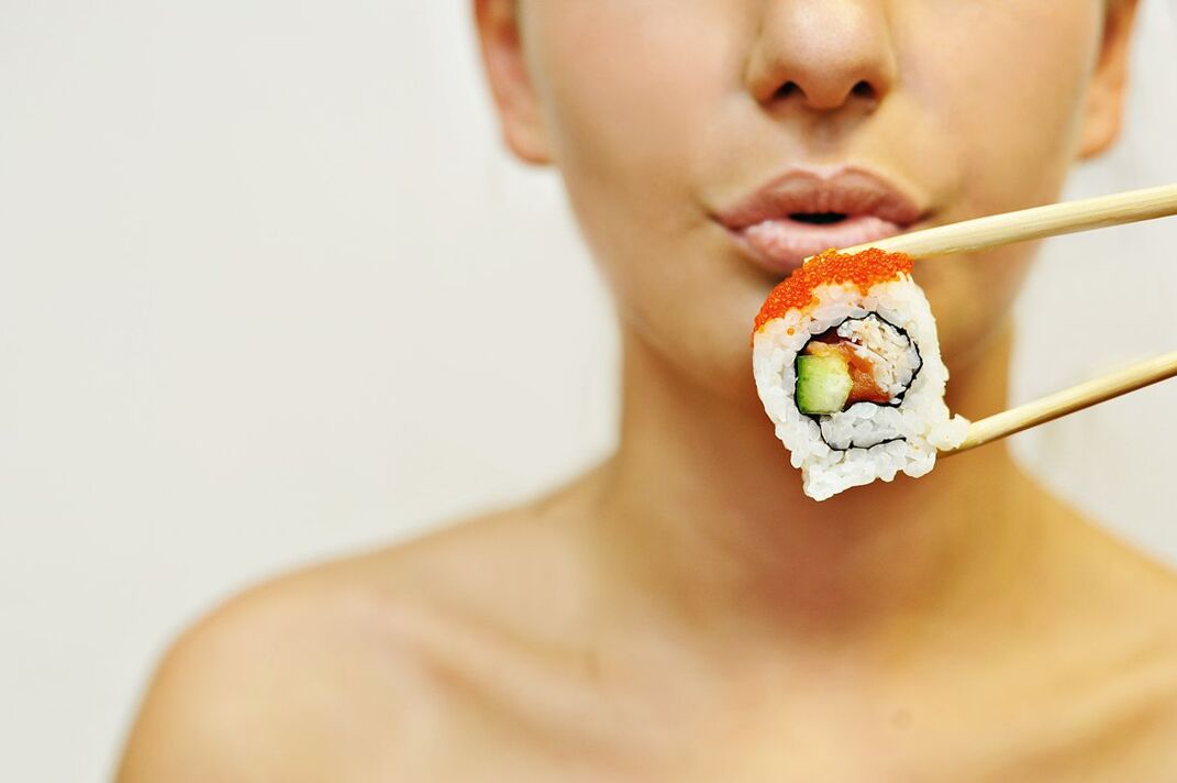 yapon dietasida sushi iste'mol qilish